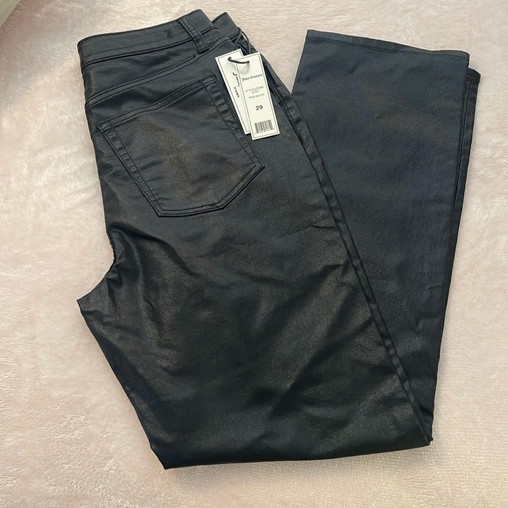 Juicy couture -faux leather ,straight leg pant